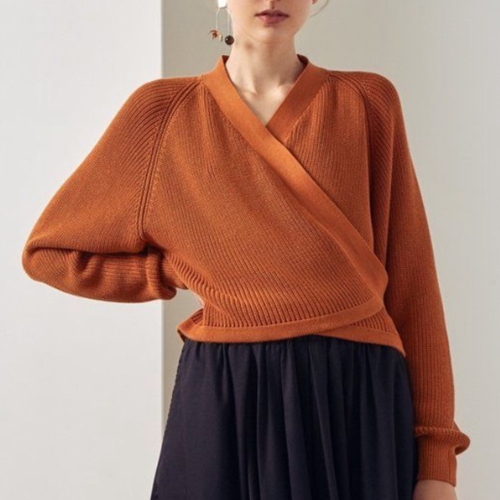 ISO Kowtow Cardigan - rust or navy preferred